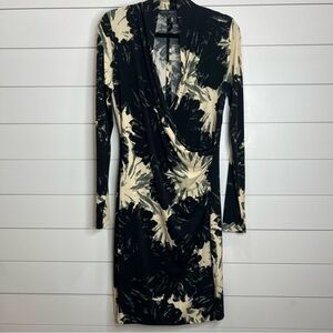 KamaliKulture Elegant Flower Bomb Faux Wrap Women's Dress. Size‎ Large.